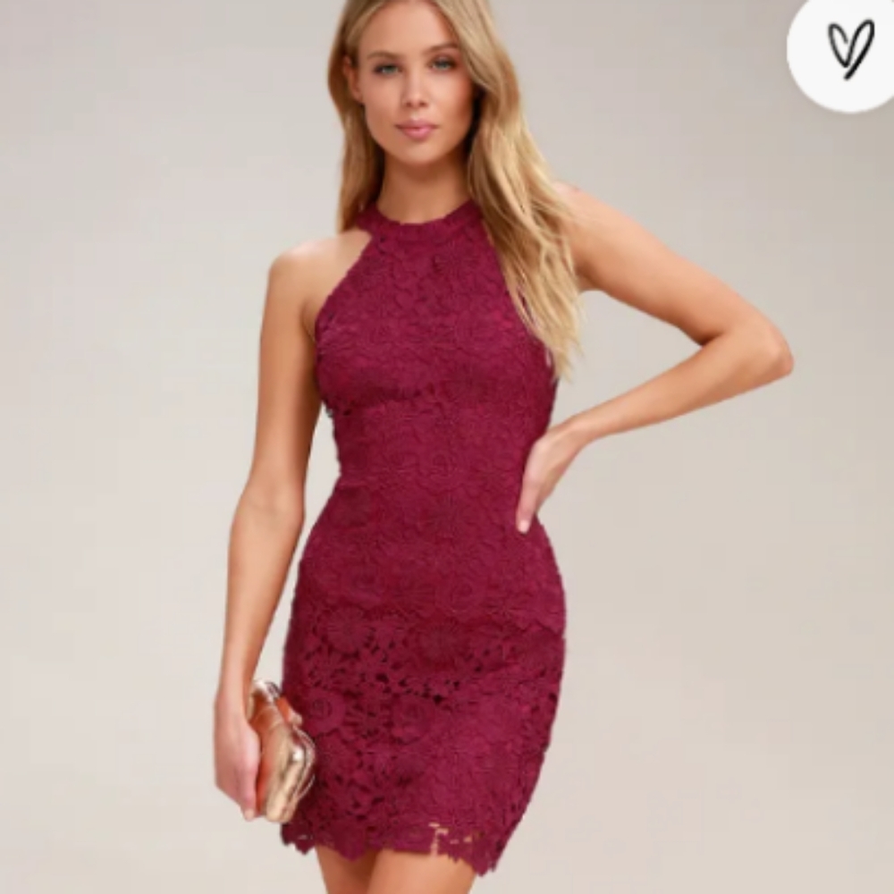 Nwt! Lulu's love poem lace mini dress small